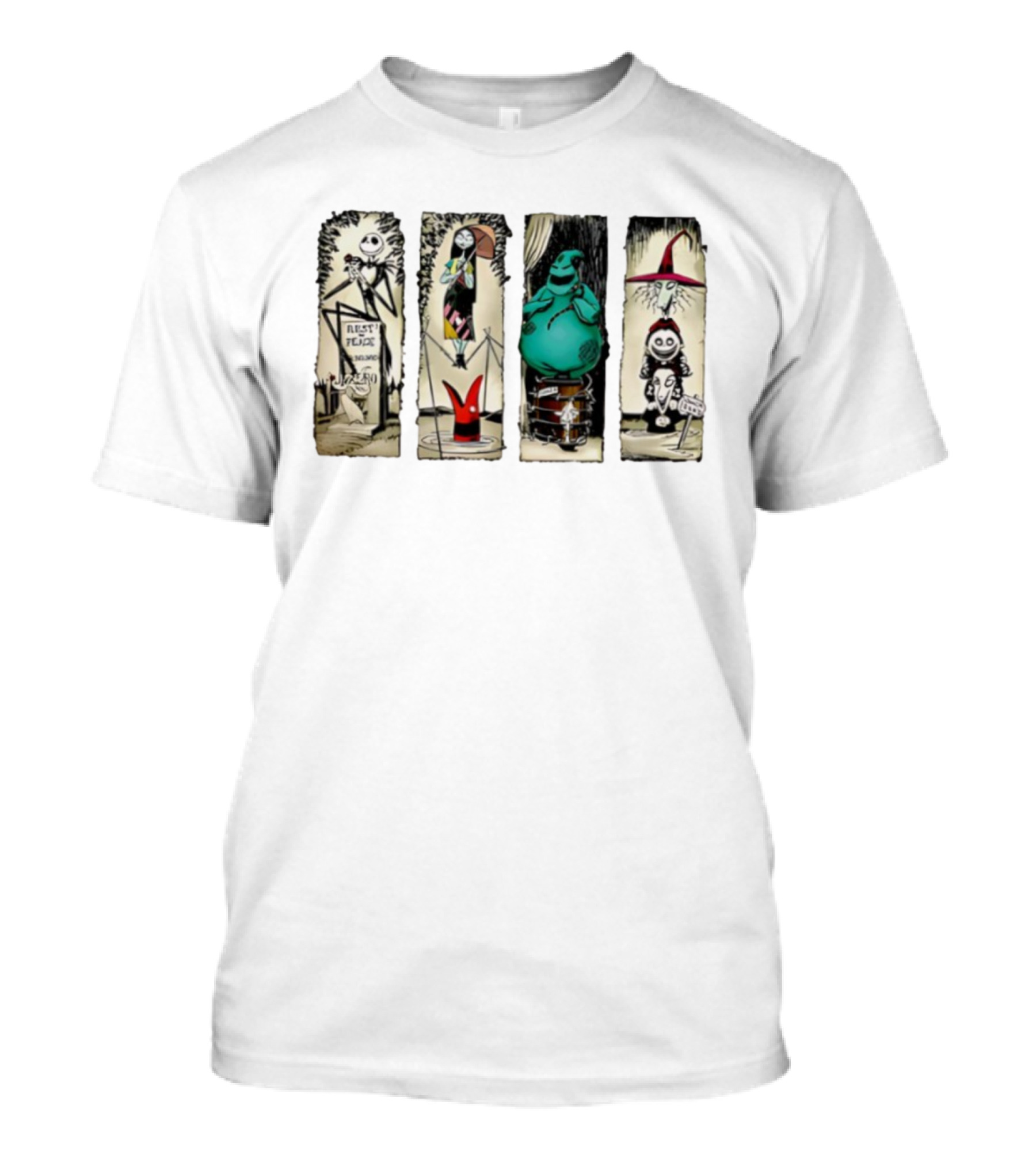 Nightmare Before Christmas Jack Skellington Sally Oogie Boogie Halloween Characters T-Shirt