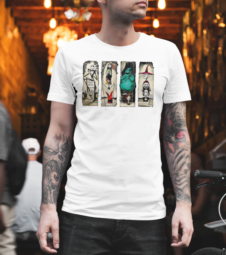 Nightmare Before Christmas Jack Skellington Sally Oogie Boogie Halloween Characters T-Shirt