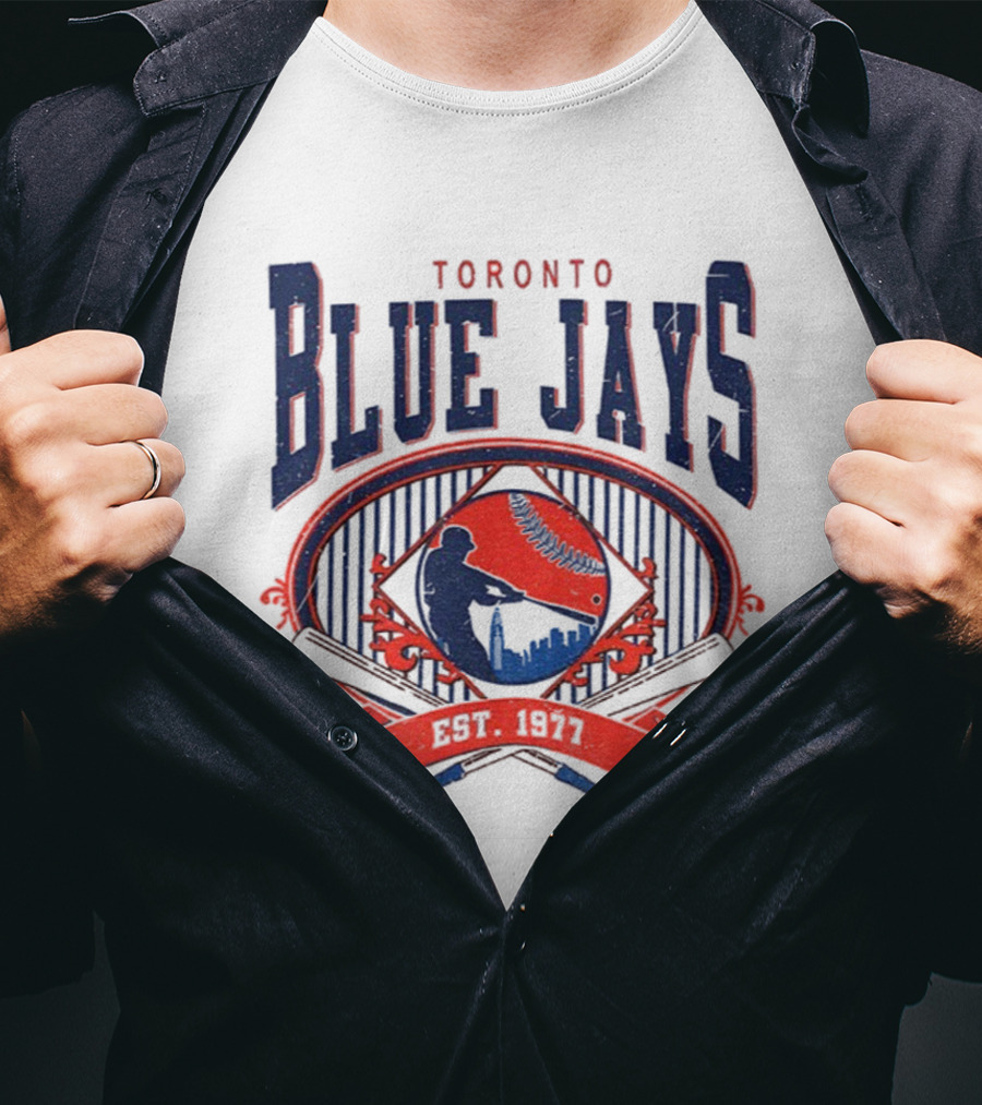 Toronto Blue Jays Vintage 90s Baseball Est 1977 Retro Toronto Blue Jays T-Shirt