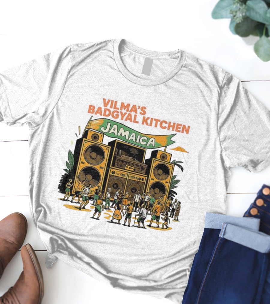 Vilma’s Badgyal Kitchen Jamaica Sound System Reggae Dance Party Vibes T-Shirt