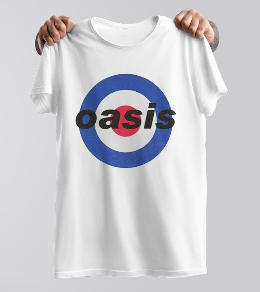 Oasis Mod Roundel Brit Pop Icon Style T-Shirt