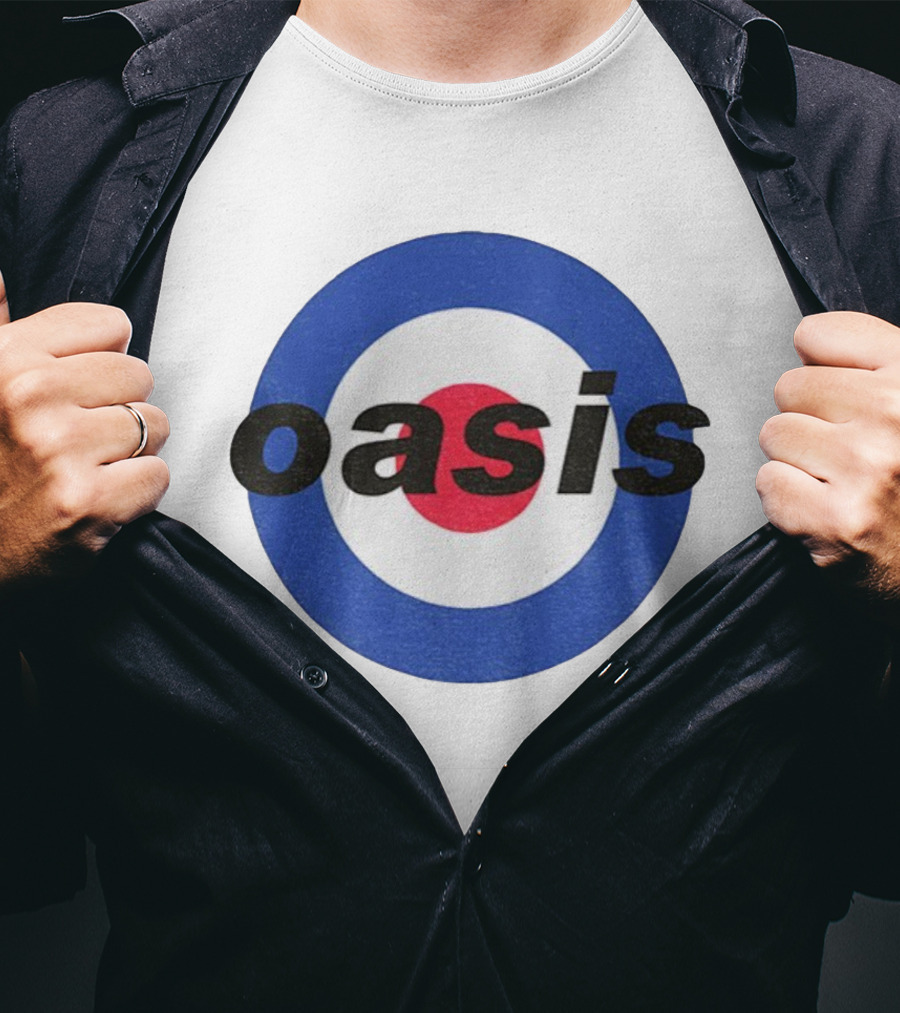 Oasis Mod Roundel Brit Pop Icon Style T-Shirt
