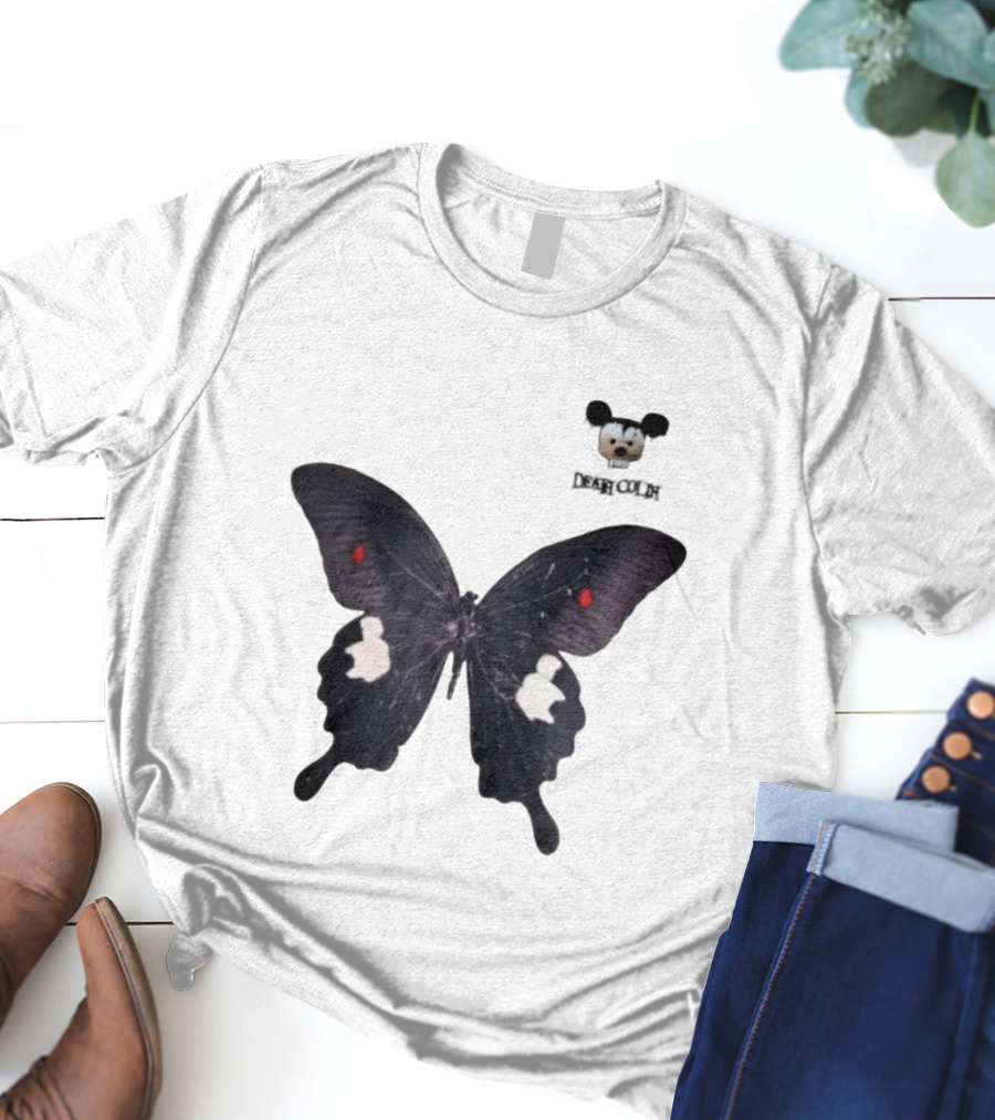 Cold Dead Butterfly Mouse Skull T-Shirt