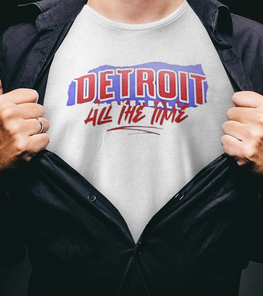 Detroit Pistons Basketball All The Time NBA Playoffs Game Day 2025 T-Shirt