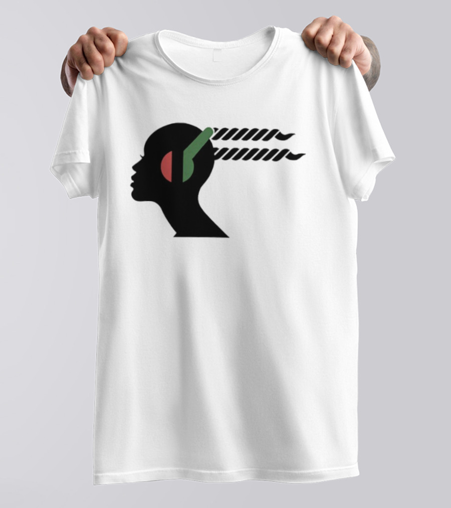 Jeffrey Wright Highest 2 Lowest Stackin’ Hits Records Silhouette With Headphones T-Shirt