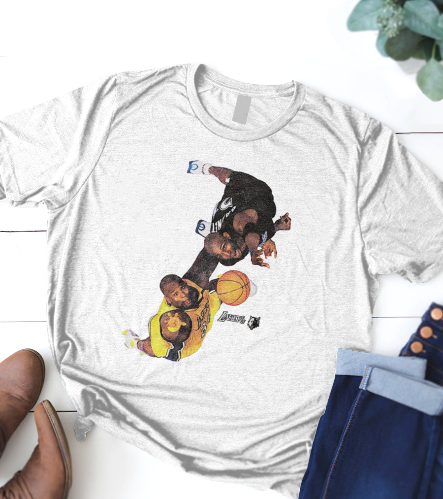 Kobe Bryant Los Angeles Lakers Kevin Garnett Minnesota Timberwolves NBA Vintage Rivalry T-Shirt