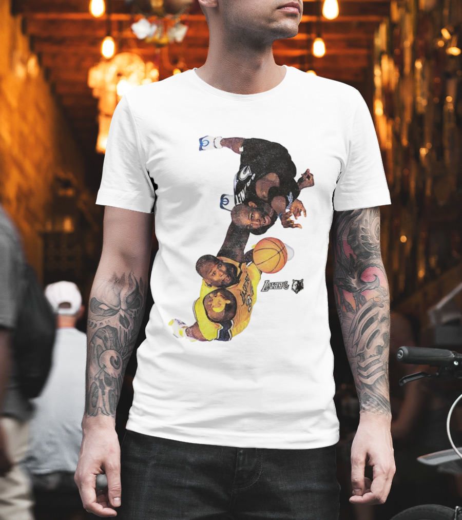 Kobe Bryant Los Angeles Lakers Kevin Garnett Minnesota Timberwolves NBA Vintage Rivalry T-Shirt