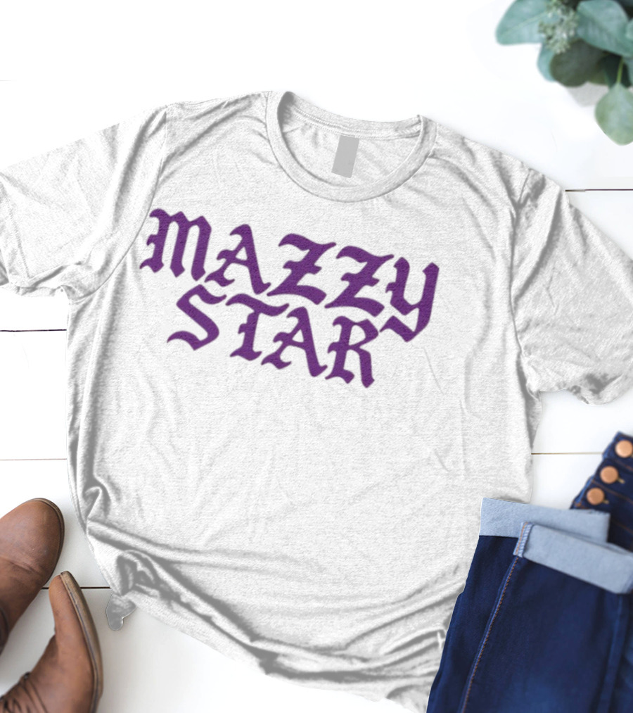 Mazzy Star You Go In Shadow Purple Gothic Font T-Shirt