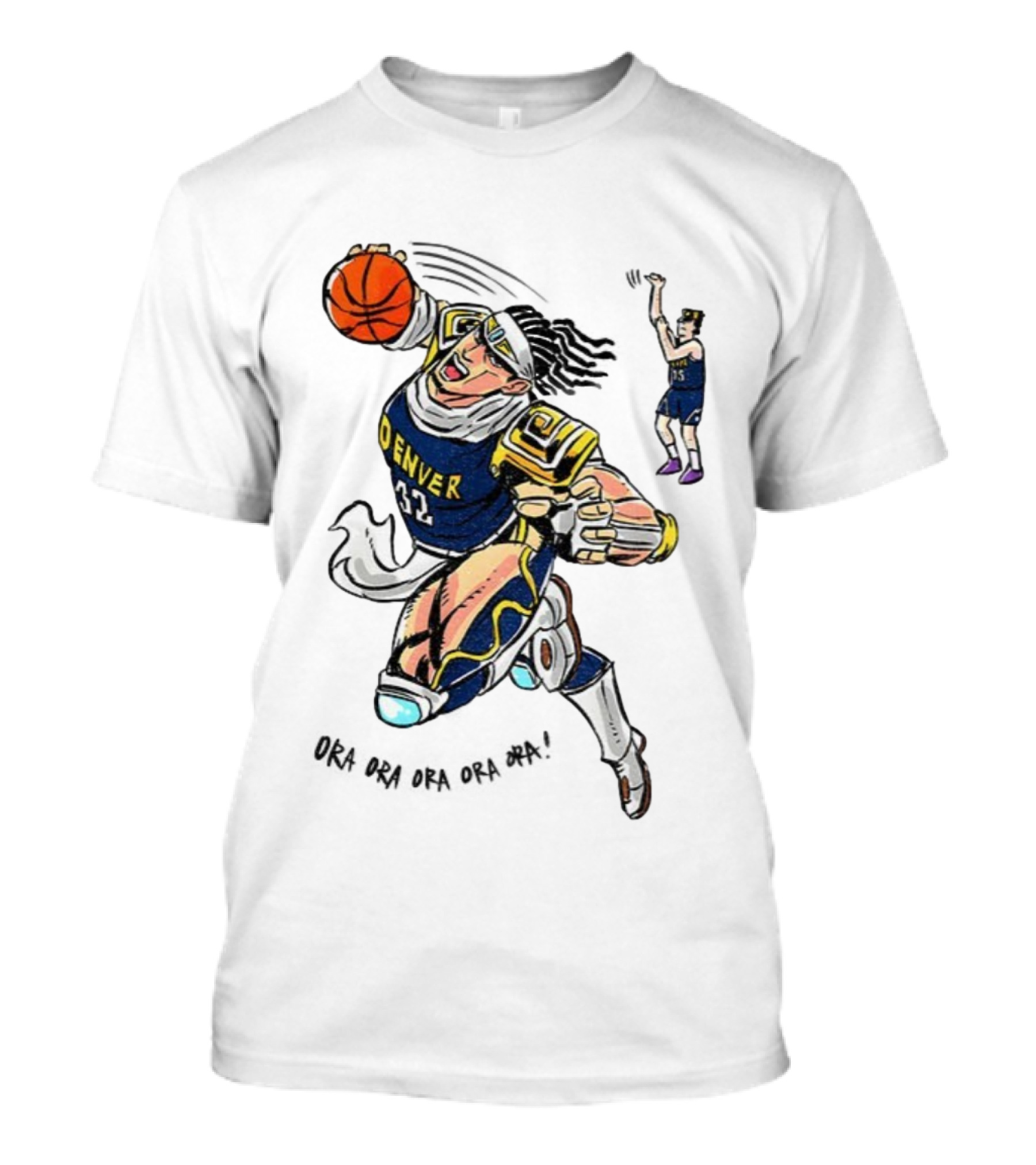Denver Nuggets Anime Nikola Jokić Vs Aaron Gordon Basketball Ora Ora T-Shirt