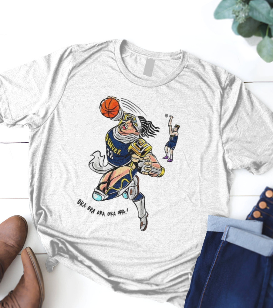 Denver Nuggets Anime Nikola Jokić Vs Aaron Gordon Basketball Ora Ora T-Shirt