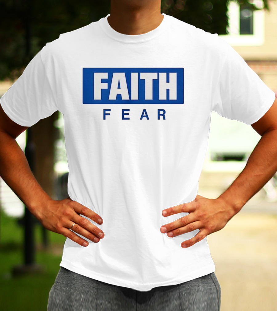 FAITH Over Fear Bold Block Lettering T-Shirt