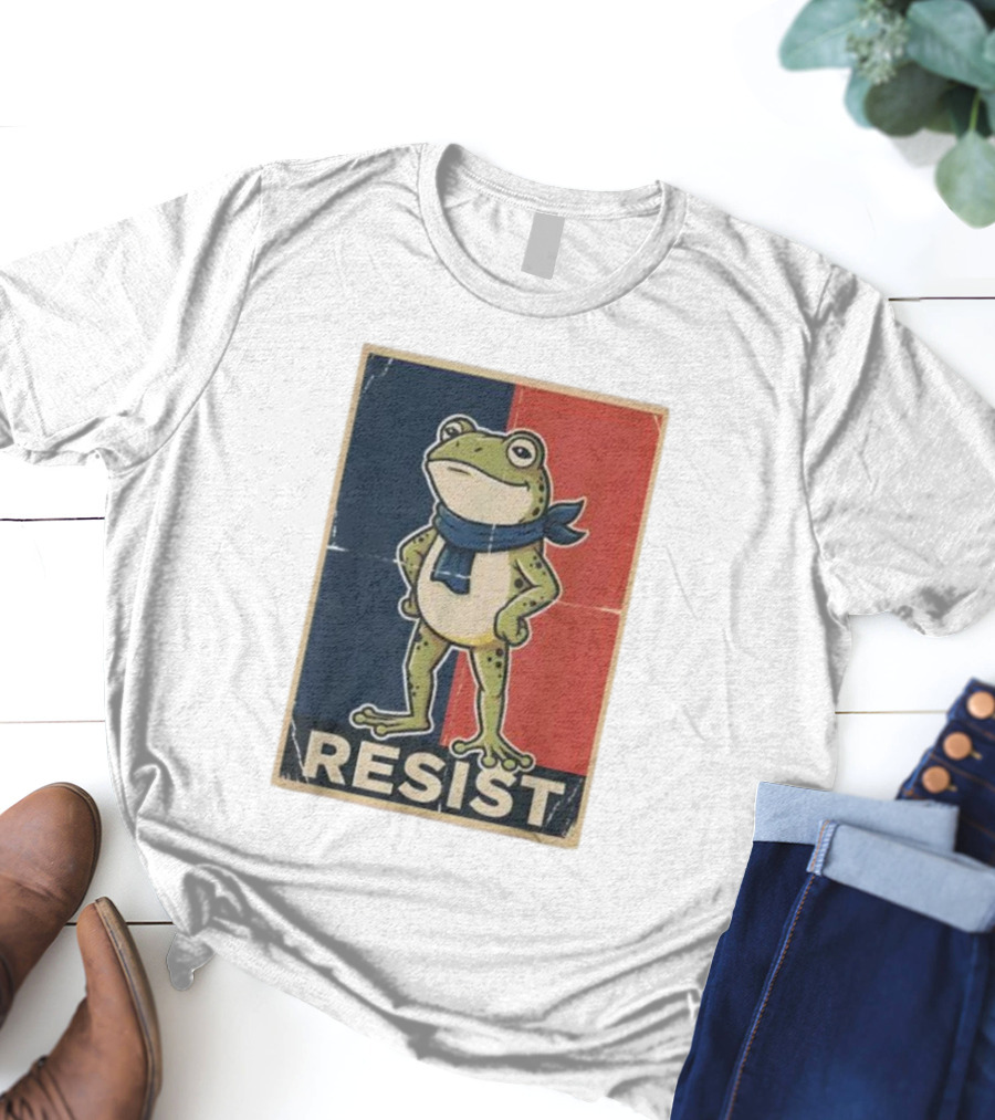 Resist Frog Stand No Kings Day T-Shirt