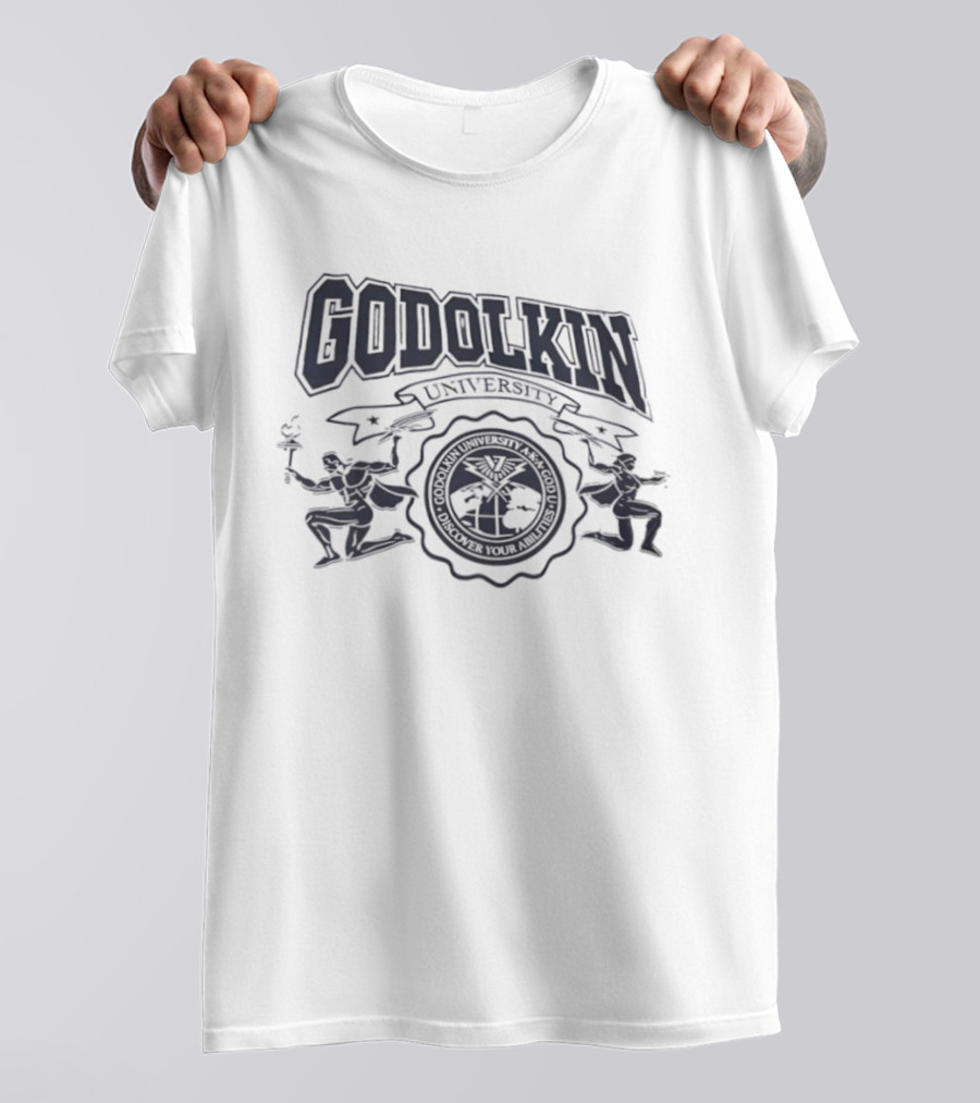 Godolkin University Seal With Torch And Tree Emblem T-Shirt