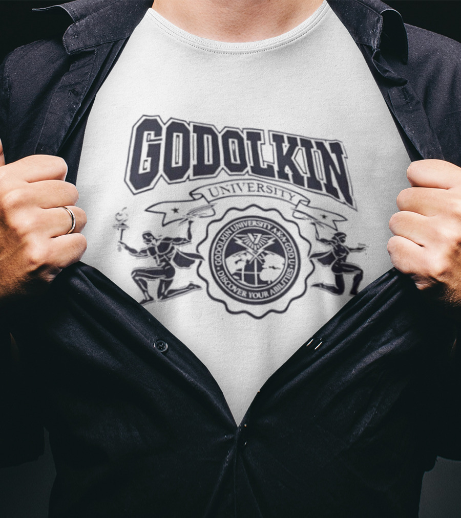 Godolkin University Seal With Torch And Tree Emblem T-Shirt