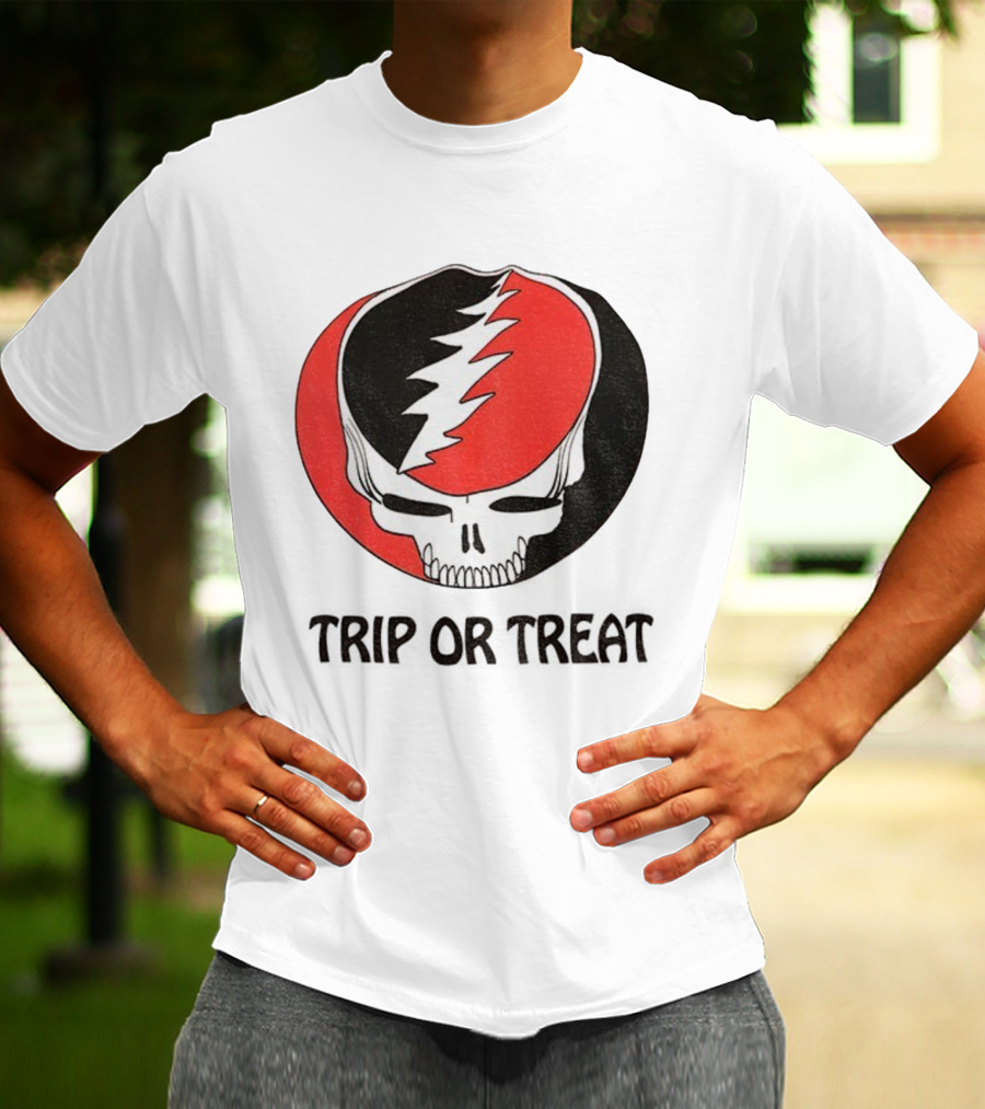 Grateful Dead Skull Trip Or Treat Halloween T-Shirt