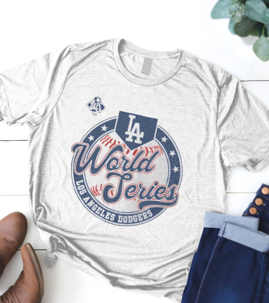 Los Angeles Dodgers 2025 World Series LA Majestic Threads T-Shirt