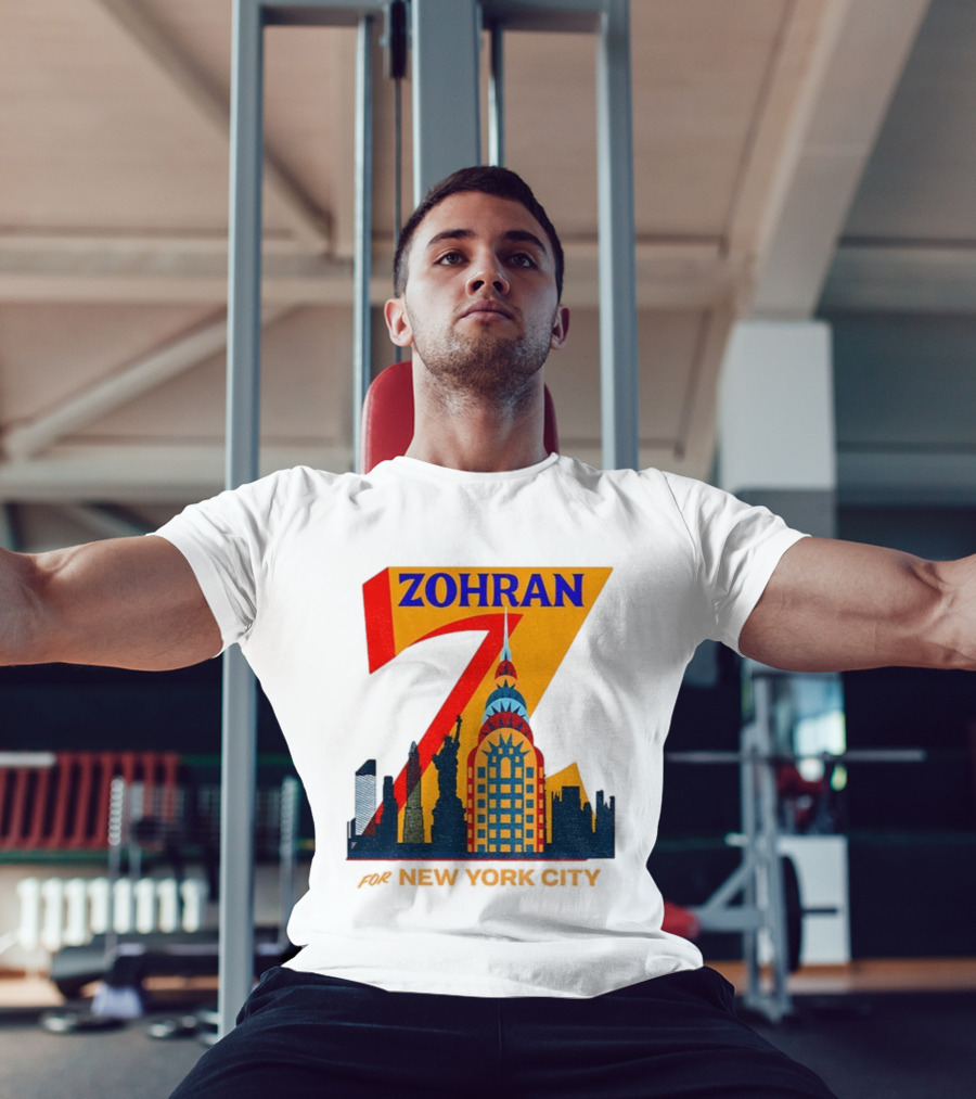 Zohran 2025 New York City Skyline Mayor Mamdani Campaign T-Shirt