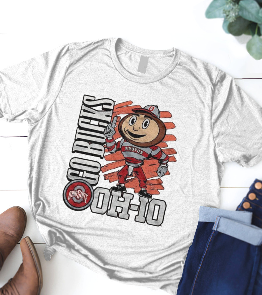 Ohio State Buckeyes Brutus Mascot Go Bucks OH-IO T-Shirt
