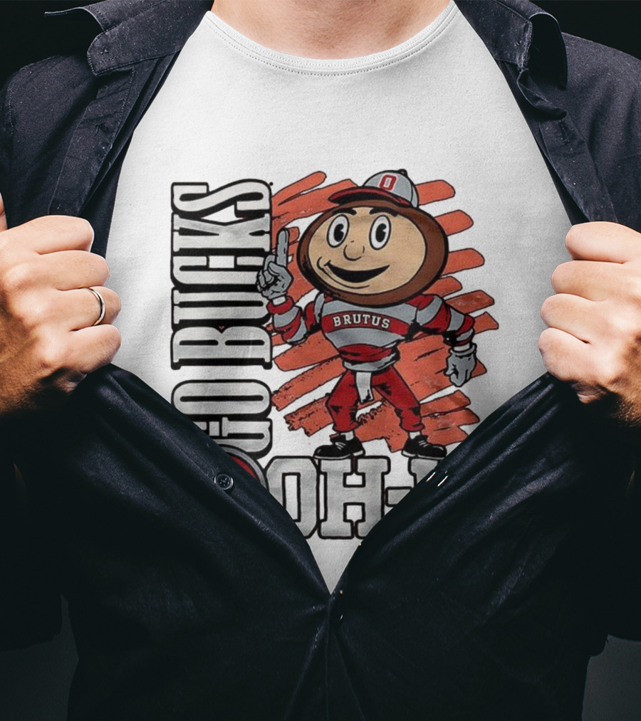 Ohio State Buckeyes Brutus Mascot Go Bucks OH-IO T-Shirt