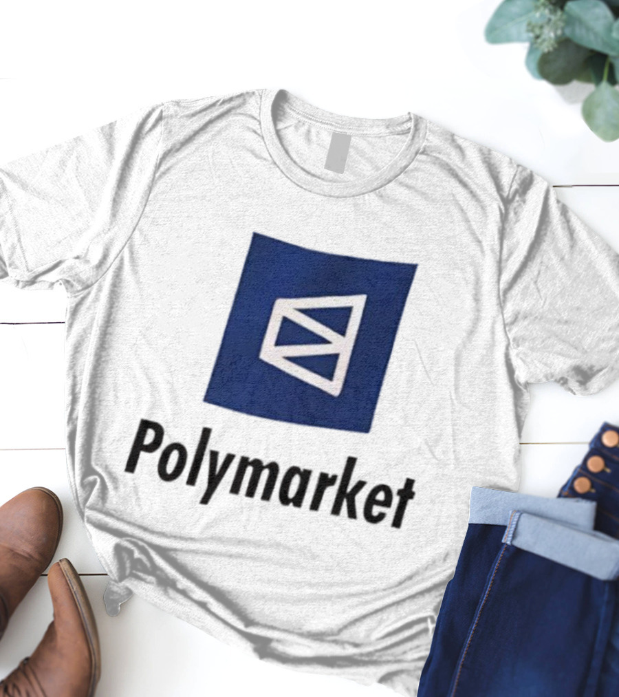 Polymarket Prediction Market Symbol Blue Background T-Shirt