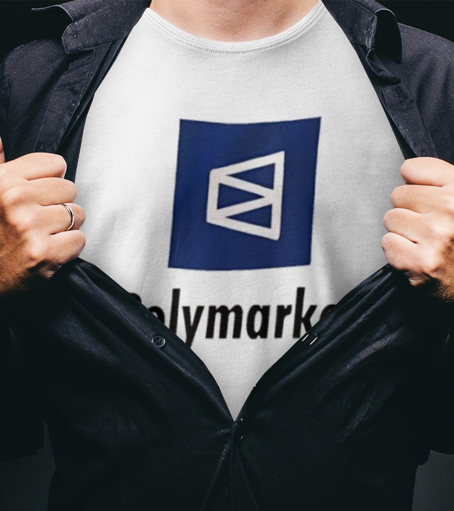 Polymarket Prediction Market Symbol Blue Background T-Shirt