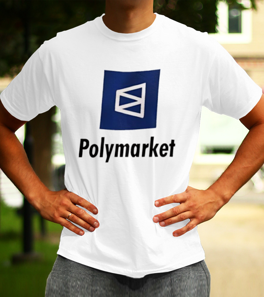 Polymarket Prediction Market Symbol Blue Background T-Shirt