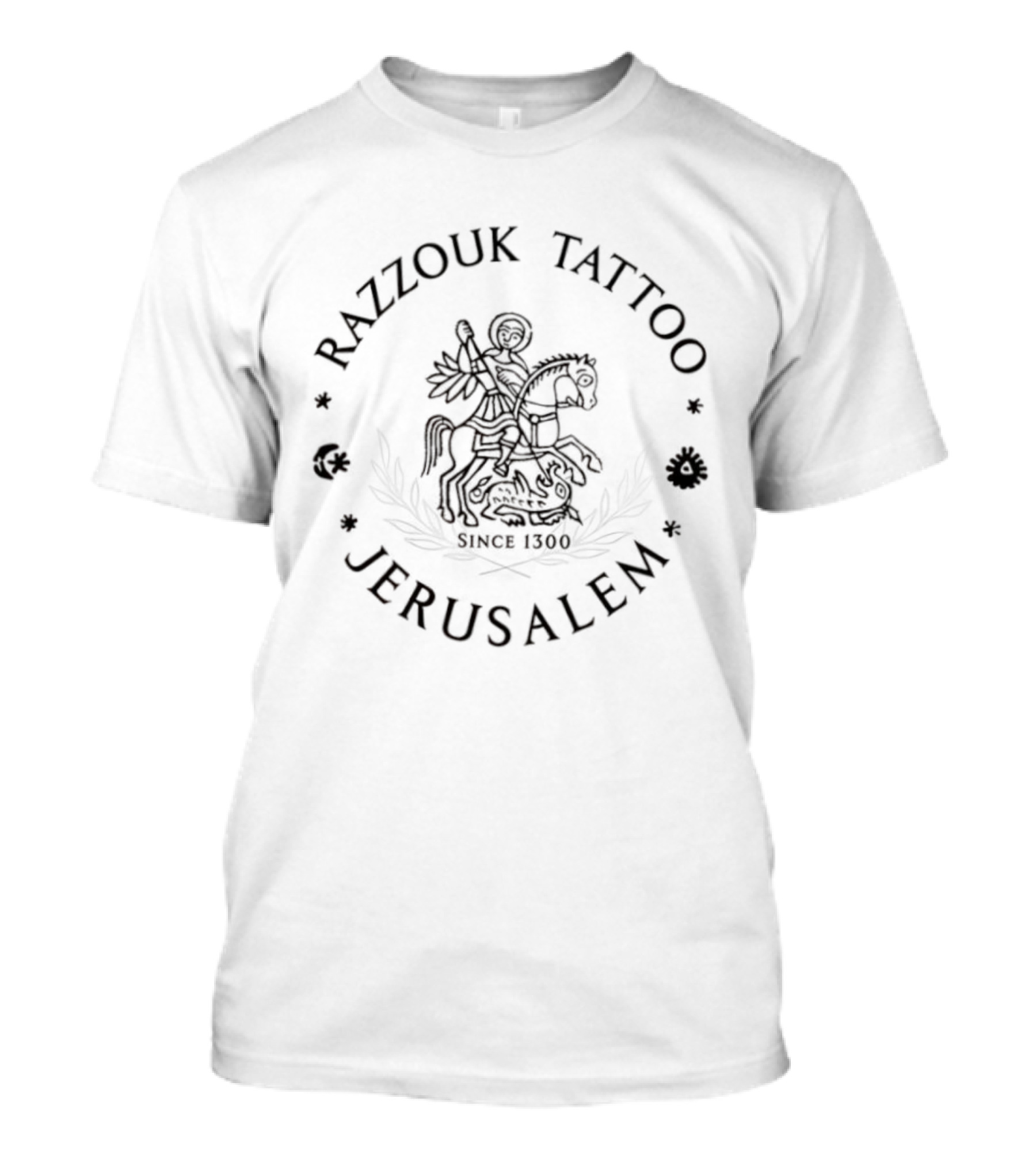 Razzouk Tattoo Jerusalem Since 1300 Historic Heritage Iconic Emblem T-Shirt