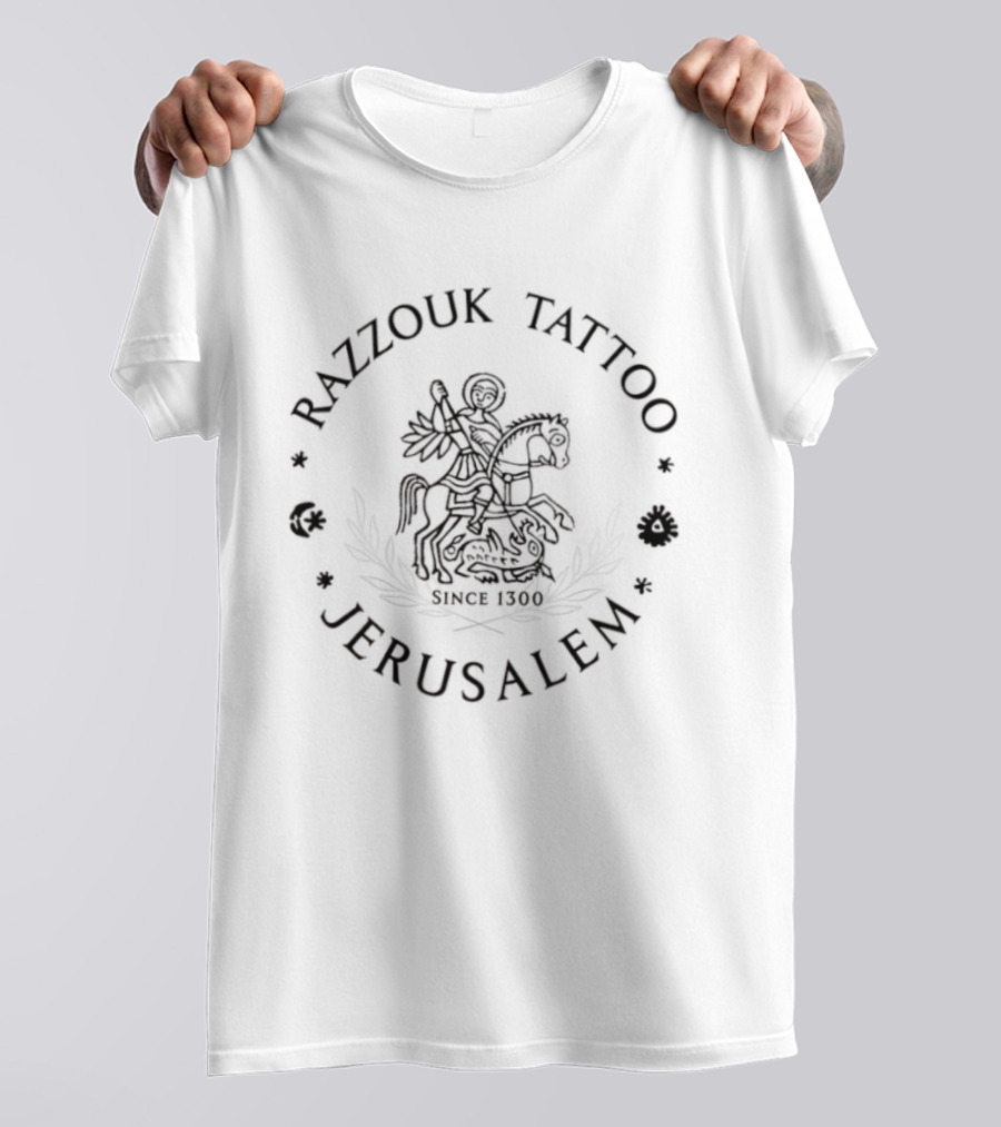Razzouk Tattoo Jerusalem Since 1300 Historic Heritage Iconic Emblem T-Shirt