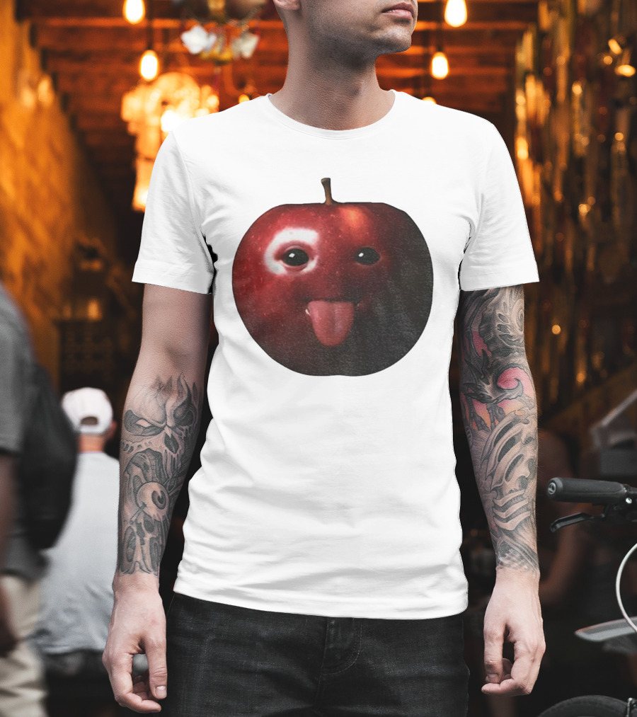 Silly AI Generated Apple Meme With Tongue Out T-Shirt
