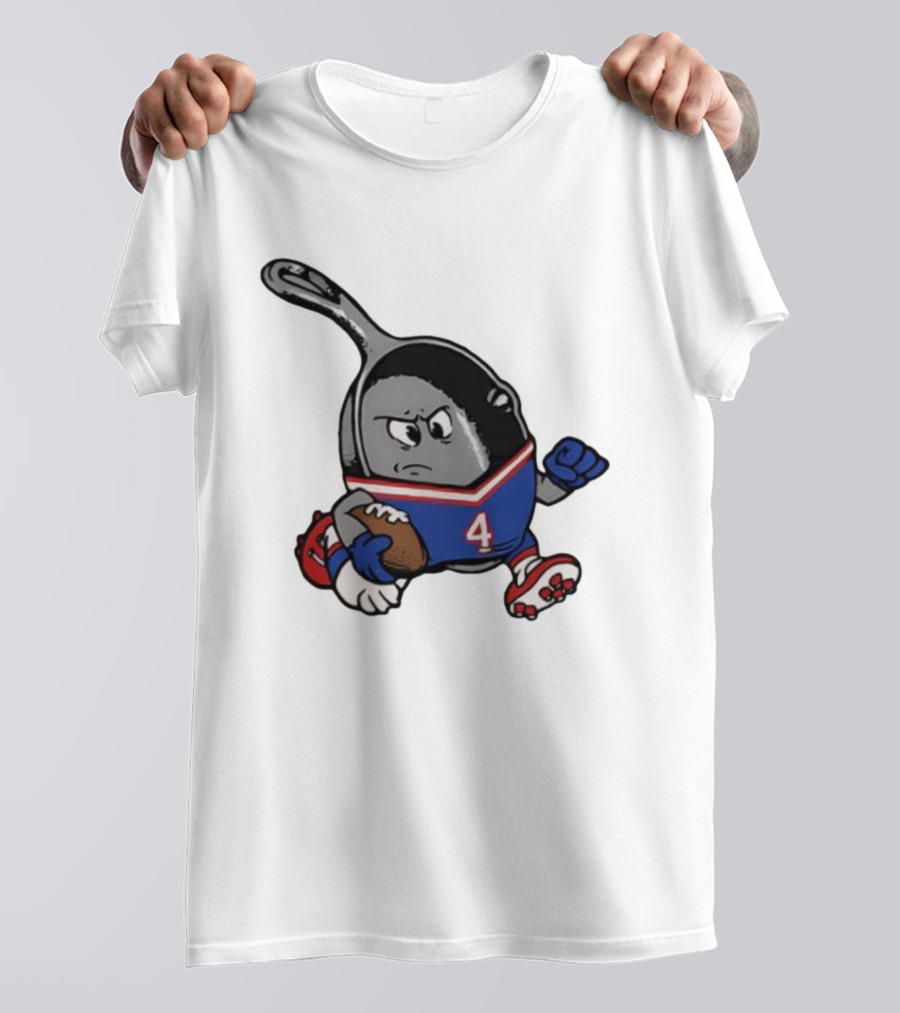 Buffalo Bills Football Pan Character Running With Ball NFL Team Spirit T-Shirt