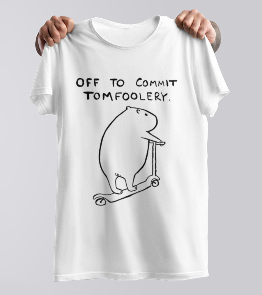 Off To Commit Tomfoolery Capybara On Scooter T-Shirt