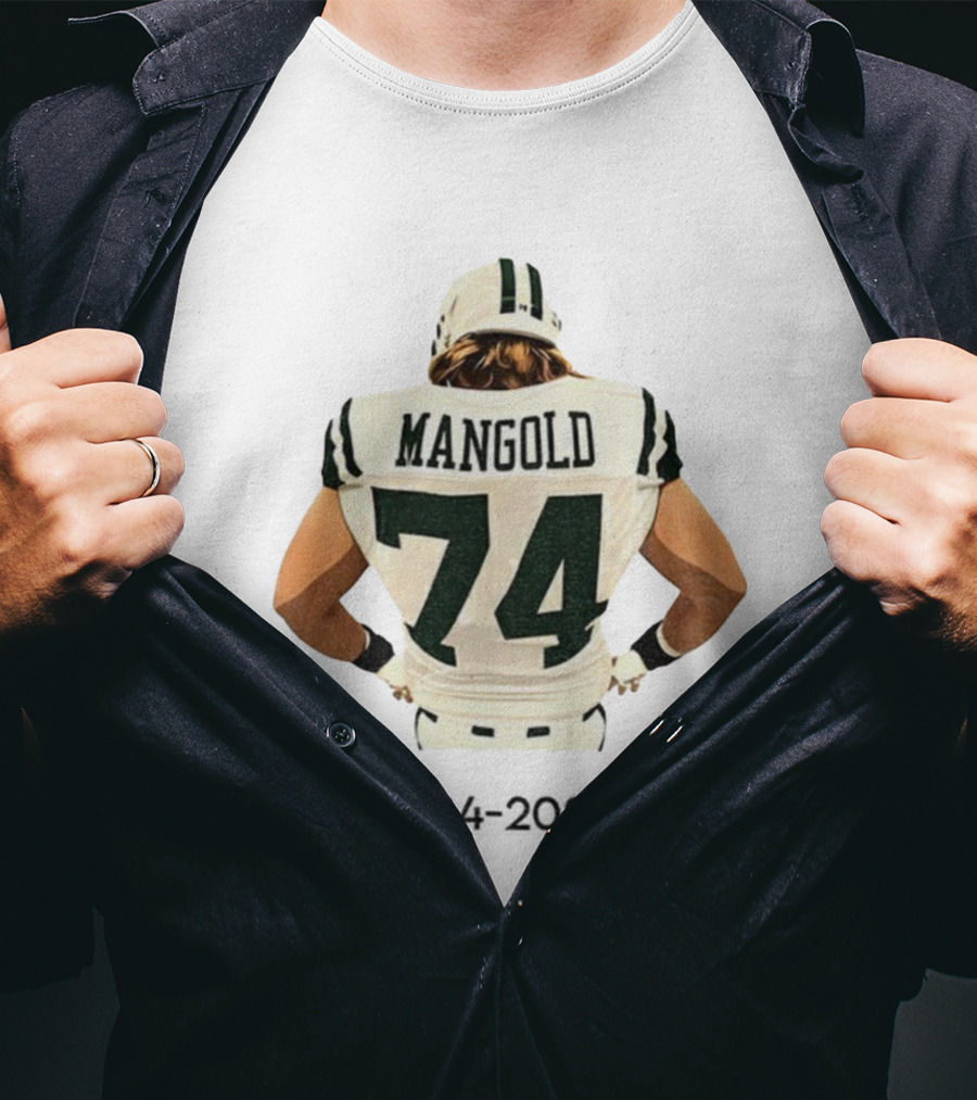 Nick Mangold 74 Jersey Back NFL Tribute 1984-2025 T-Shirt