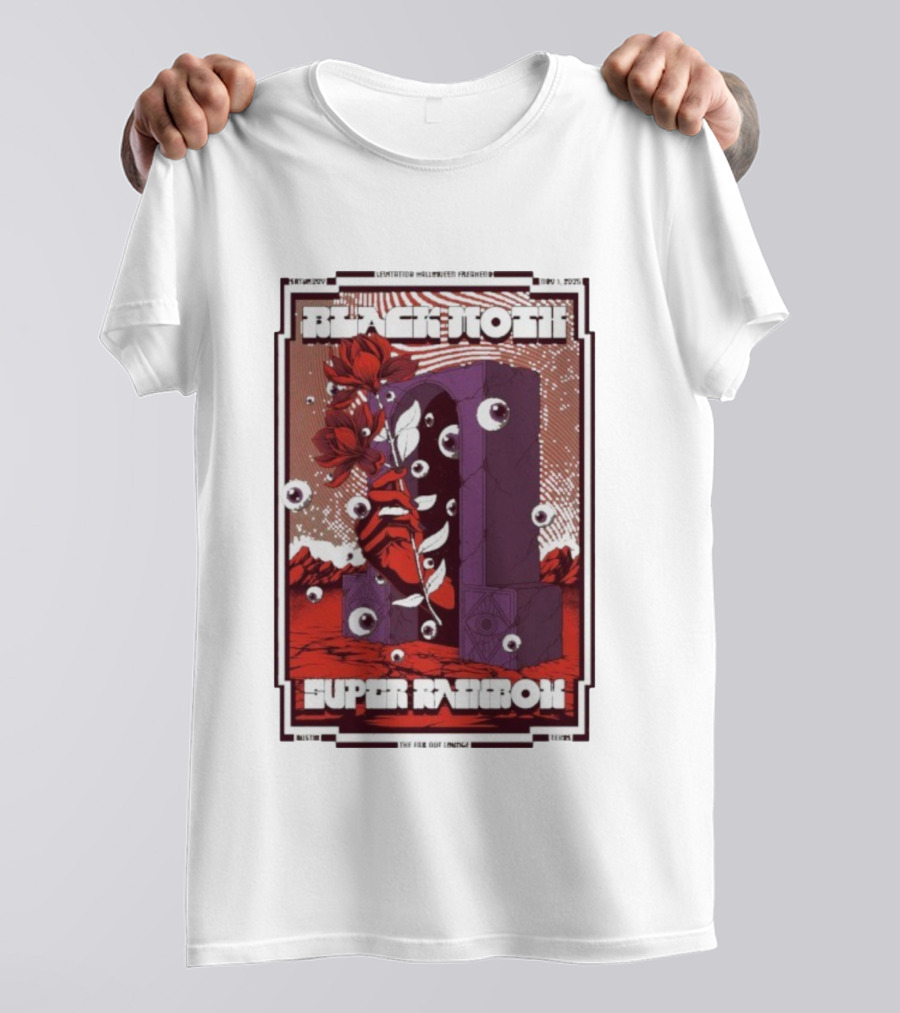 Levitational Hallucination Austin Black Moth Super Rainbow Event Nov 1 2025 T-Shirt