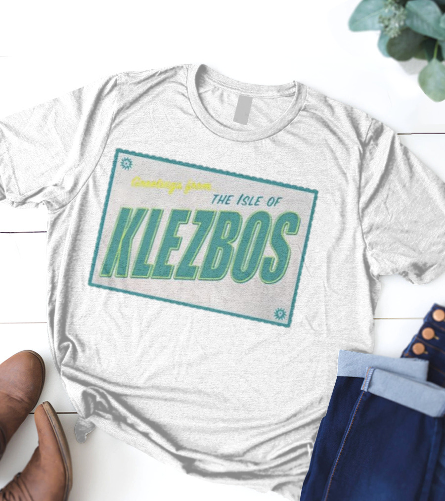 Greetings From The Isle Of Klezbos Vintage New T-Shirt