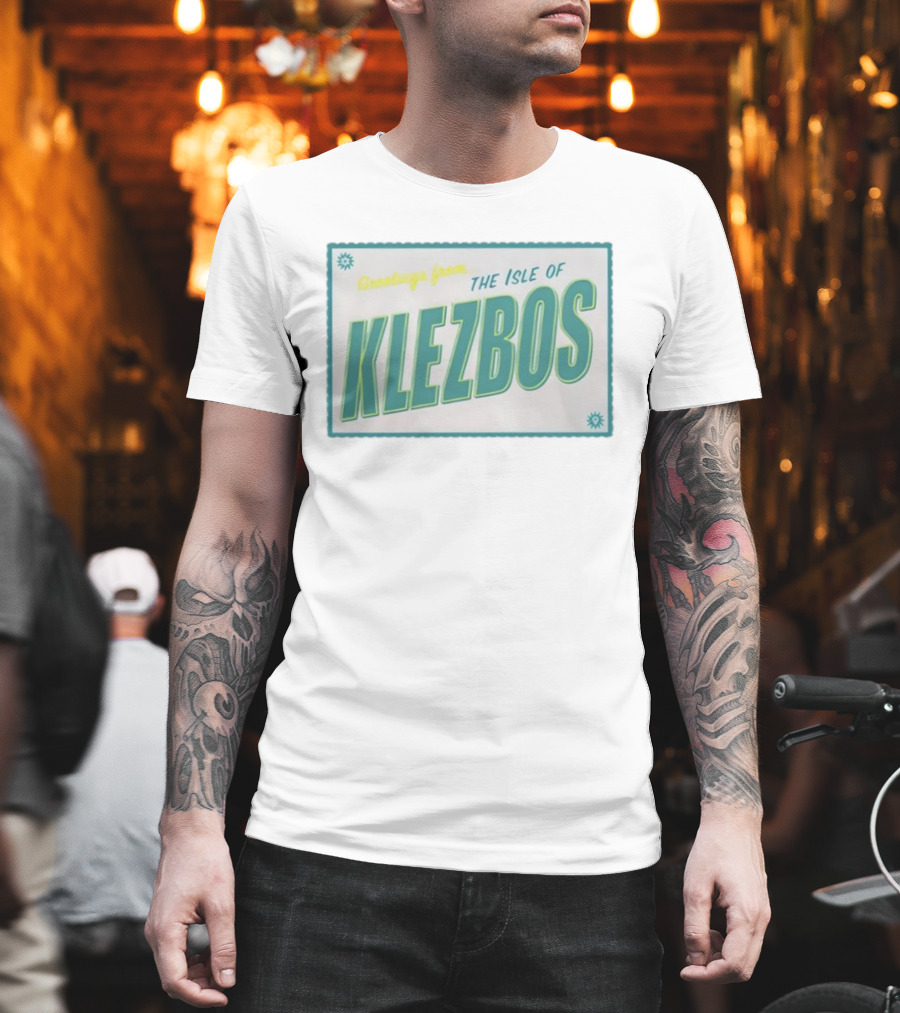 Greetings From The Isle Of Klezbos Vintage New T-Shirt