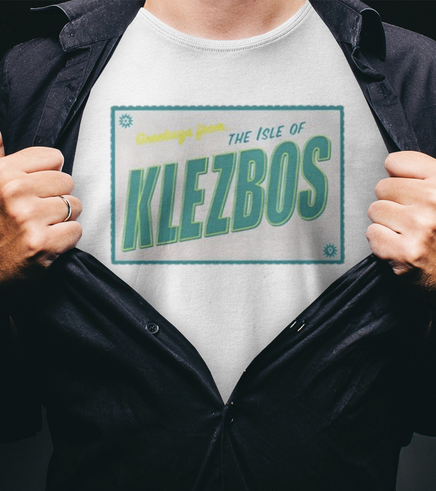 Greetings From The Isle Of Klezbos Vintage New T-Shirt