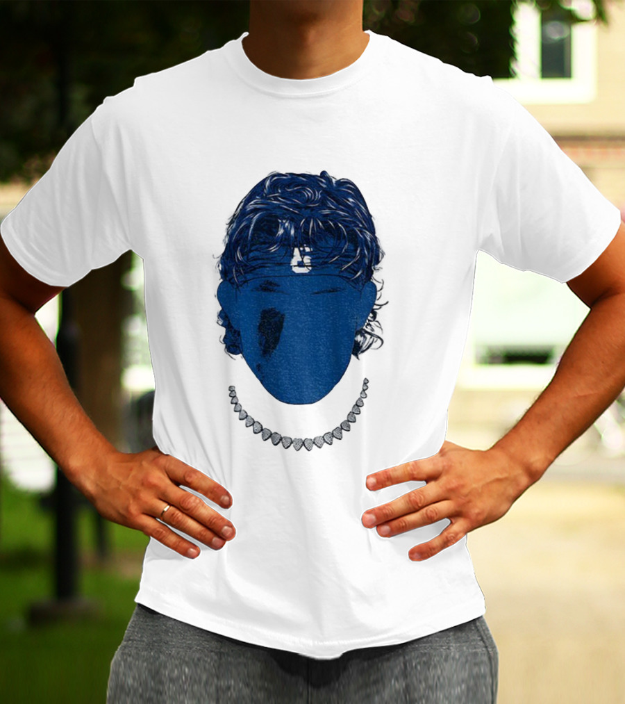 Jaxson Dart Blue Face New York Giants NFL Football 2025 T-Shirt