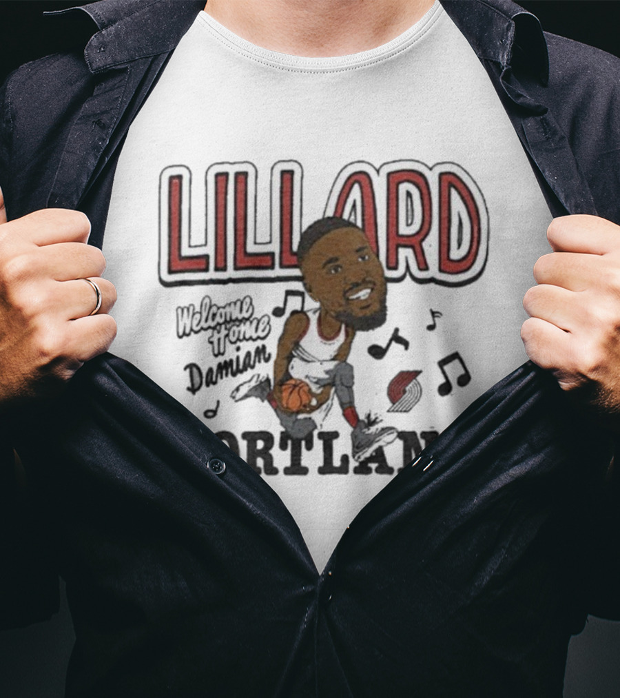 Portland Lillard Welcome Home Damian Trail Blazers T-Shirt