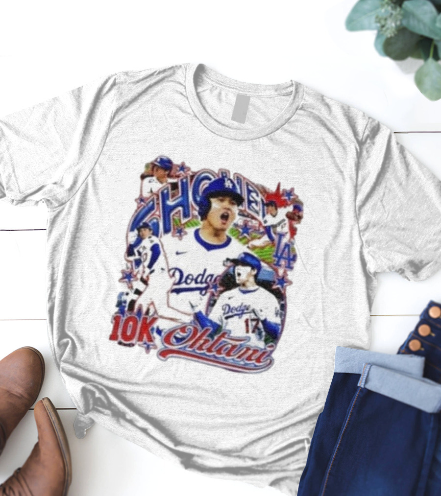 Shohei Ohtani 10K Dodgers Baseball LA Stars 17 T-Shirt