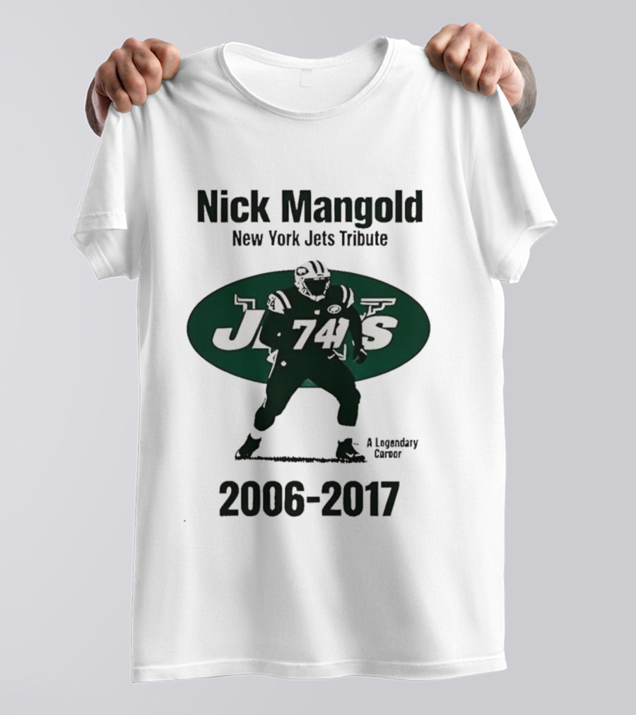 Nick Mangold New York Jets 74 2006-2017 A Legendary Career T-Shirt