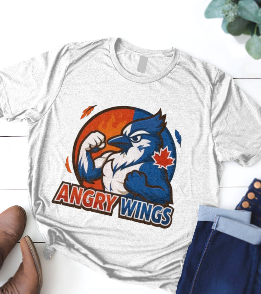 Toronto Blue Jays Angry Wings Mascot Maple Leaf T-Shirt