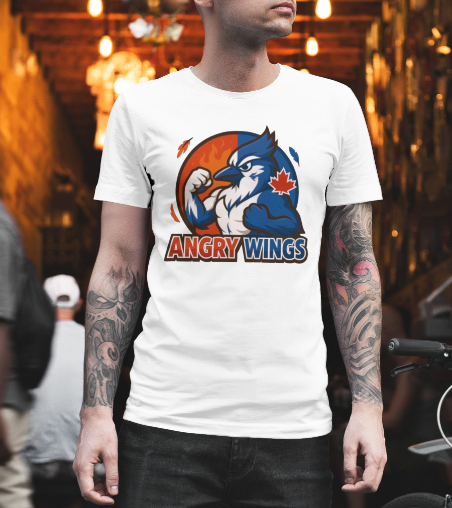 Toronto Blue Jays Angry Wings Mascot Maple Leaf T-Shirt