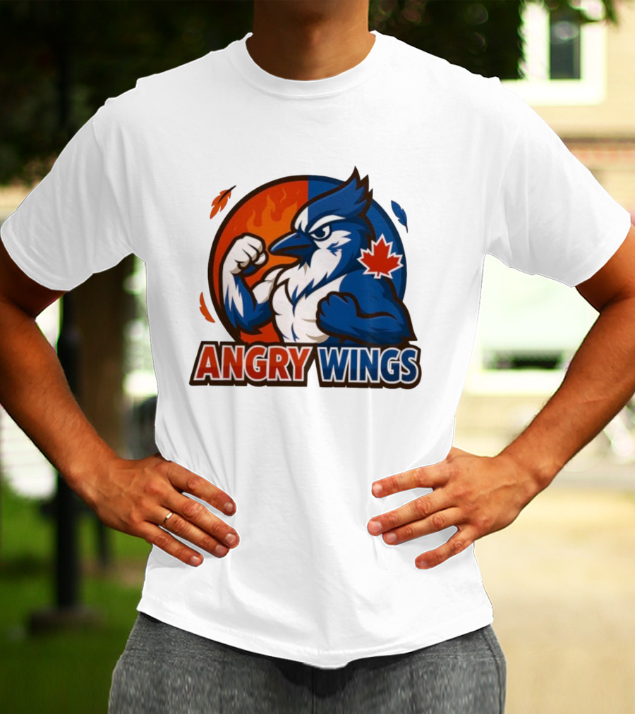 Toronto Blue Jays Angry Wings Mascot Maple Leaf T-Shirt