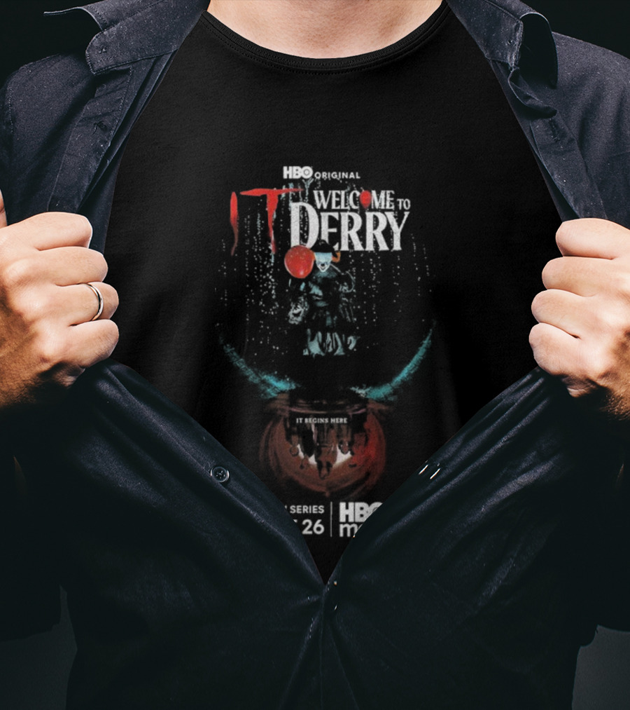 IT Welcome To Derry HBO Max Streaming October 26 2025 Pennywise Horror Series T-Shirt