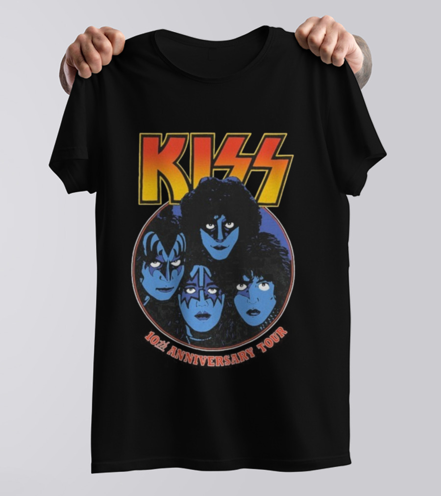 Kiss 10th Anniversary Tour Klassics 2025 Band Faces T-Shirt