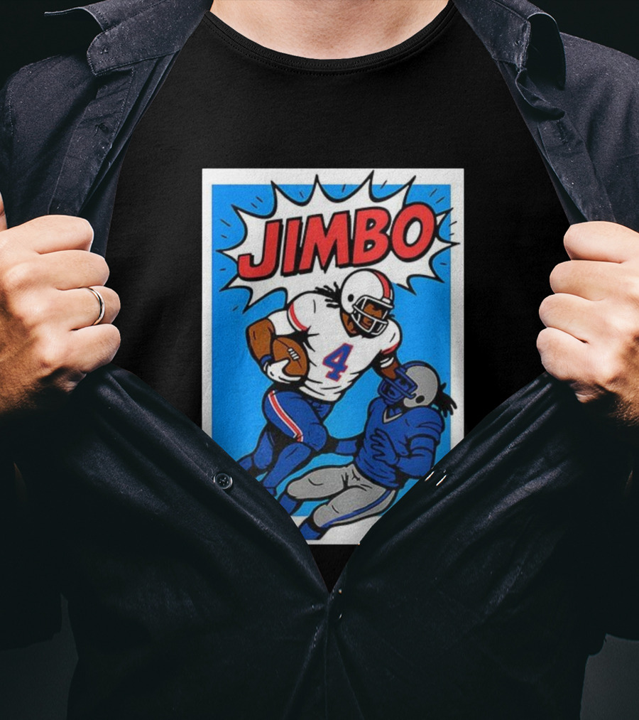 James Cook Jimbo Number 4 Buffalo Bills Football T-Shirt