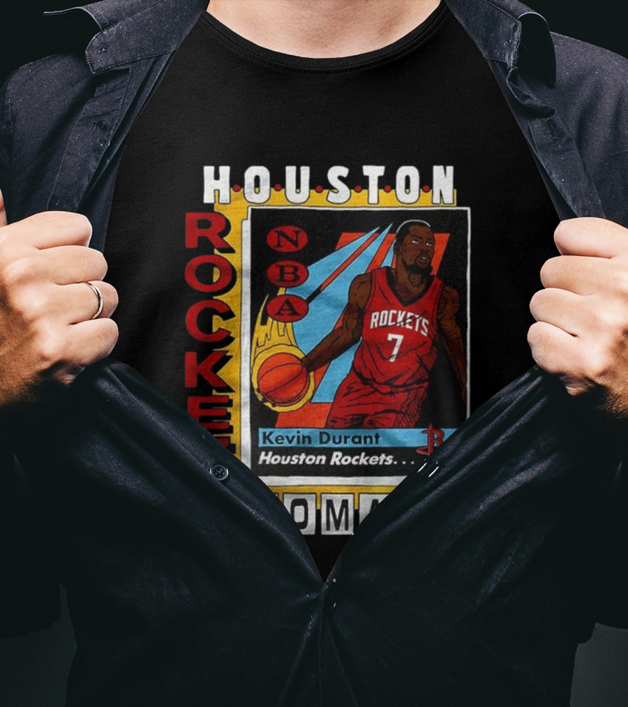 Kevin Durant Houston Rockets NBA Homage Trading Card T-Shirt