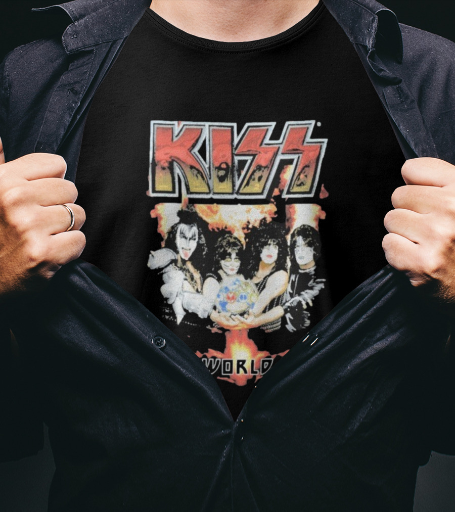 KISS Band Kissworld 2017 Tour Artwork T-Shirt