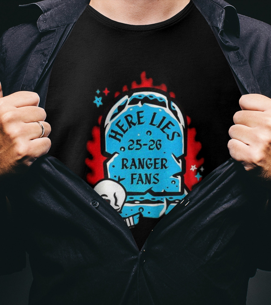 New York Rangers Fans Halloween Tombstone 2025 2026 T-Shirt