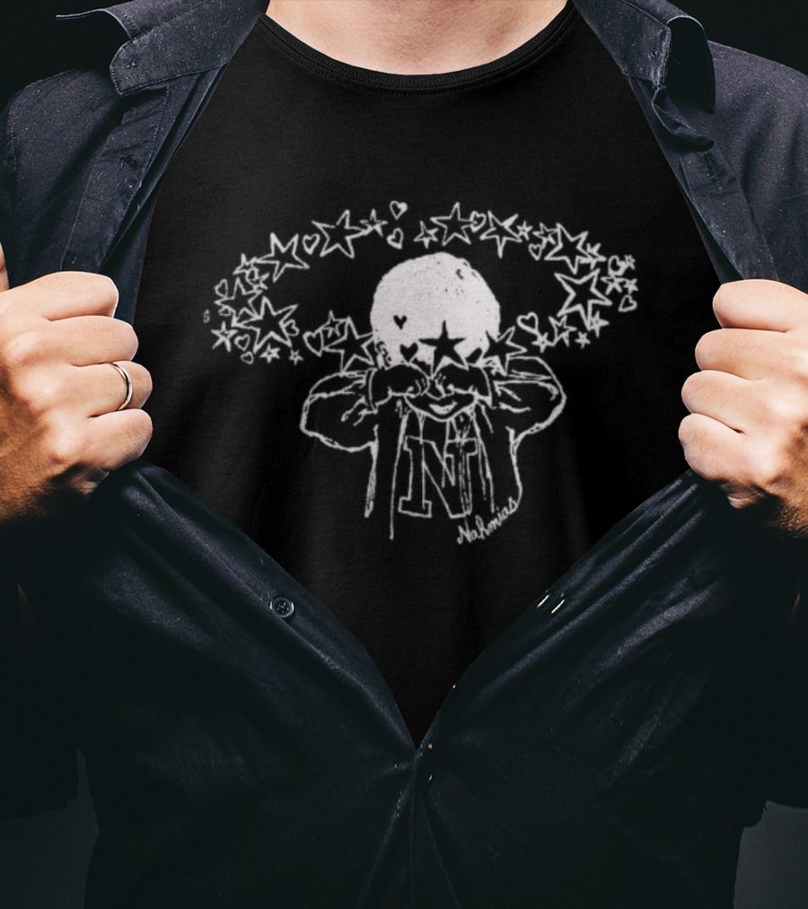 Nahmias Cry Kid Stars Child Surrounded By Stars In Tears T-Shirt